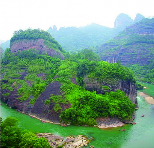 福州武夷山九曲溪竹筏漂流印象大紅袍豪華六天-無自費